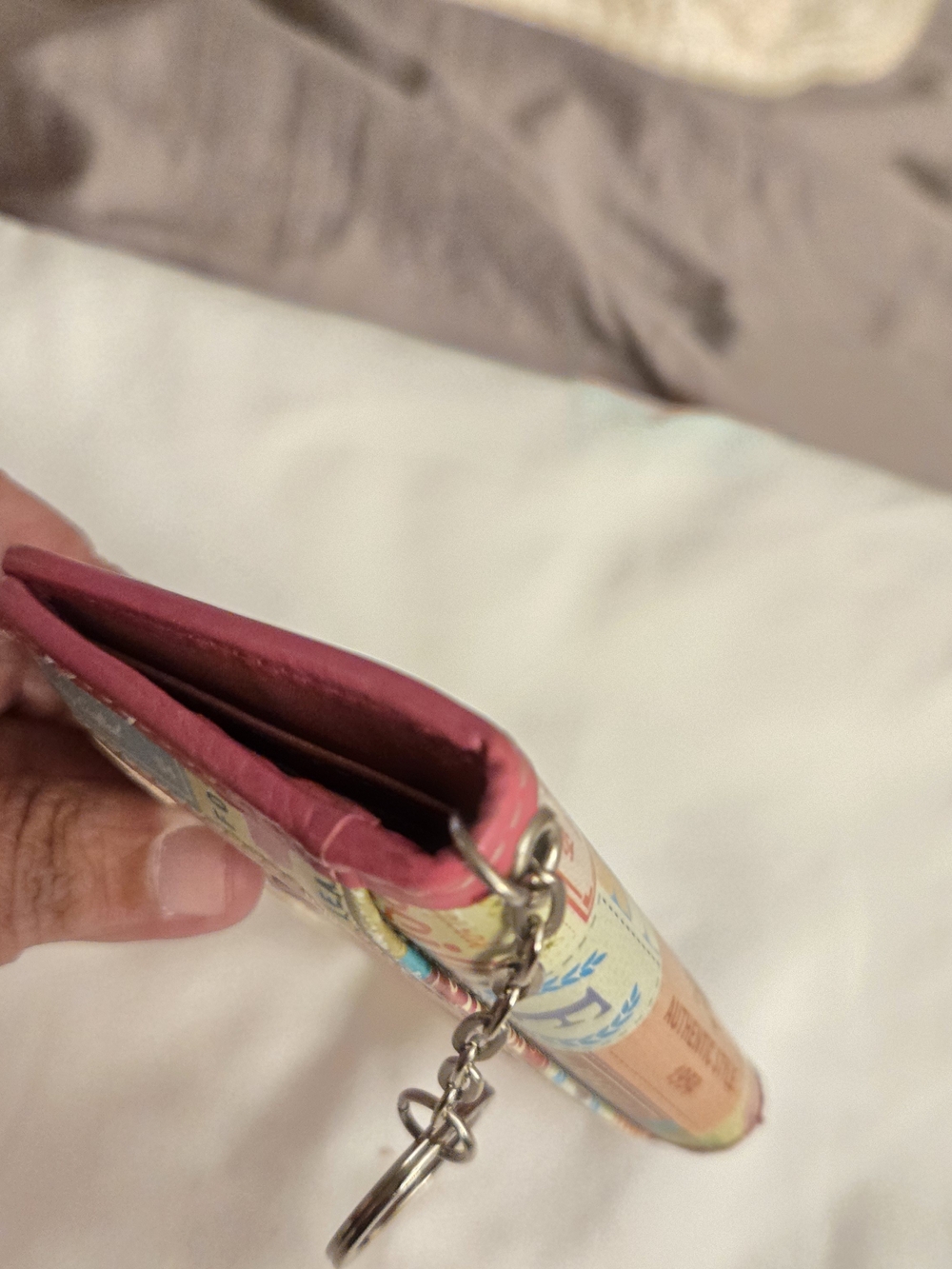 Fossil ID Wallet Pink Multi - Picture 5 of 7